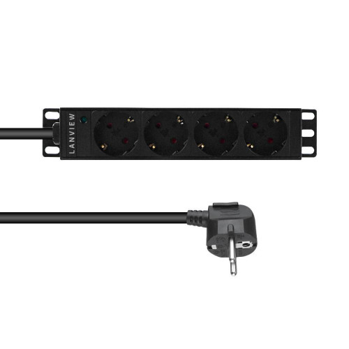 10´´ 4-way Schuko outlets