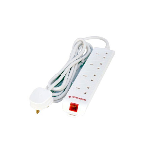 4 gang UK Surge Protected