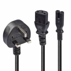 2.5m Y Mains Power Cable UK 3