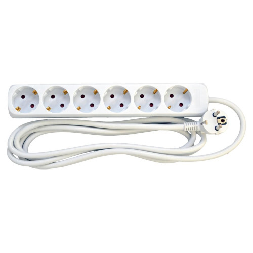 Schuko power strip with 6