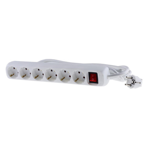 6-outlet Schuko power strip,