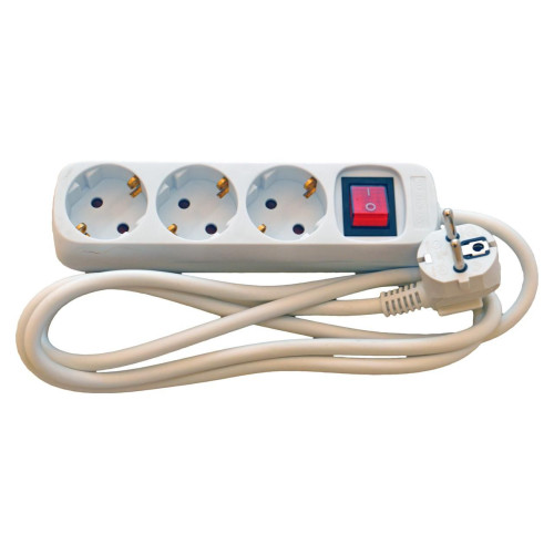 3-way Schuko power strip,