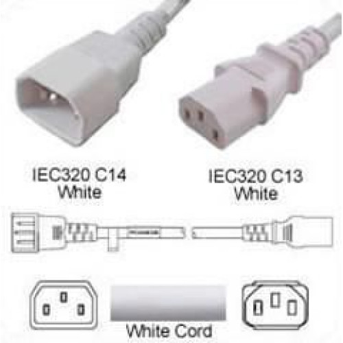 Power extension cable White
