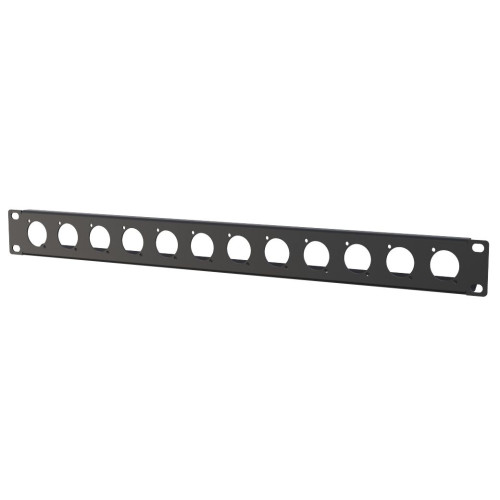 1U rack panel with 12 holes