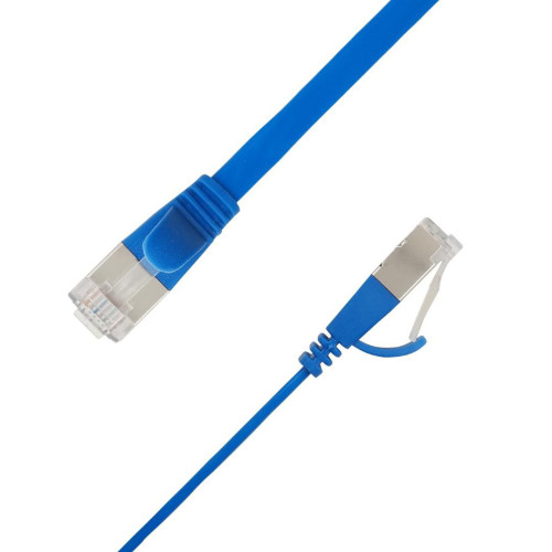 Flat U/FTP Cat6A Blue 2.5m