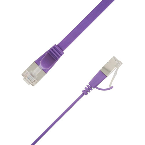 Flat U/FTP Cat6A Purple 2.5m