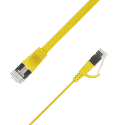 Flat U/FTP Cat6A Yellow 3m