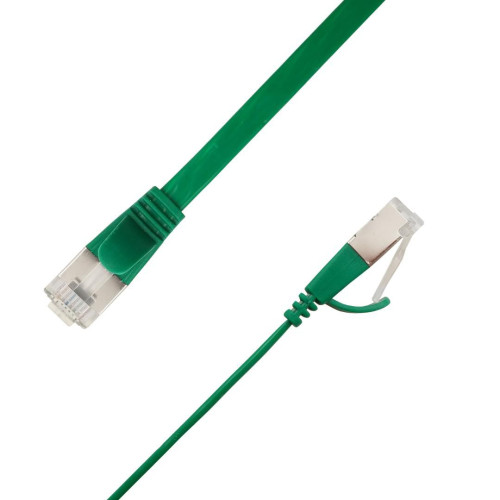 Flat U/FTP Cat6A Green 4.5m