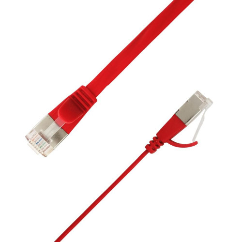 Flat U/FTP Cat6A Red 4.5m AWG