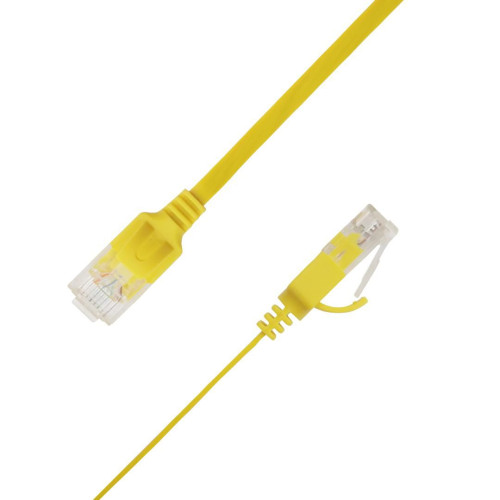 Flat U/UTP Cat6A Yellow 2.5m