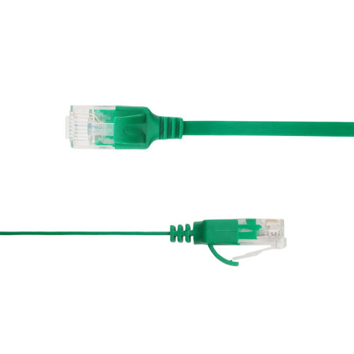 Flat U/UTP Cat6A Green 2.5m