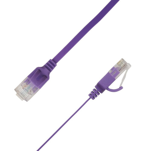 Flat U/UTP Cat6A Purple 2.5m