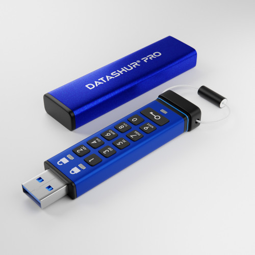 iStorage datAshur PRO 8 GB | Secure Flash Drive | FIPS 140-2 Level 3 Certified| NLNCSA DEP-V Certified | NATO Restricted Certified |AES-XTS 256-bit Hardware Encryption | PIN protected | Dust/Water Resistant