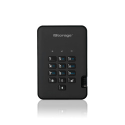 iStorage diskAshur² HDD 1TB Black | Secure Portable Hard Drive |AES-XTS 256-bit Hardware Encryption | PIN protected | OS & Platform Independent | TAA Compliant|Brute force hack defence | Dust/Water Resistant