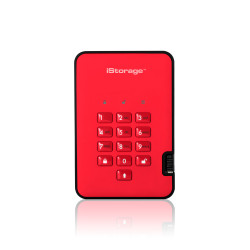 iStorage diskAshur² SSD 512GB Red | Secure Portable Solid State Drive |AES-XTS 256-bit Hardware Encryption | PIN protected | OS & Platform Independent | TAA Compliant |Brute force hack defence | Dust/Water Resistant