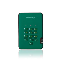 iStorage diskAshur² HDD 5TB Green | Secure Portable Hard Drive |AES-XTS 256-bit Hardware Encryption | PIN protected | OS & Platform Independent | TAA Compliant |Brute force hack defence | Dust/Water Resistant