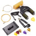 Rockjam Universal Guitar Accessoires Super-kit avec support mural de guitare, cordes de guitare électrique, chaînes de guitare acoustique, tuner à guitare multi-outil, guitare capo, guitare plectrums et support de guitare