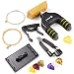 Rockjam Universal Guitar Accessoires Super-kit avec support mural de guitare, cordes de guitare électrique, chaînes de guitare acoustique, tuner à guitare multi-outil, guitare capo, guitare plectrums et support de guitare