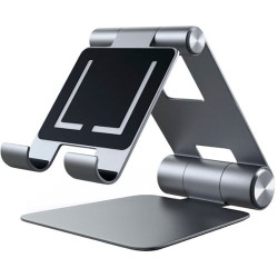 Satechi R1 Aluminum Hinge Holder Foldable Stand - Space Gray: Compatible with Most Tablets
