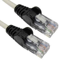 10M X/O NETW5E UTP SNAGLESS GREY+BLK