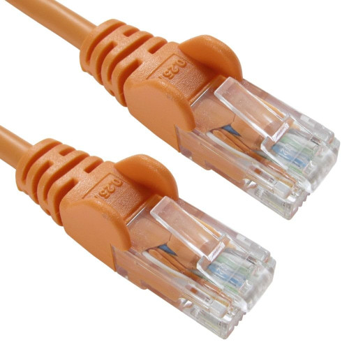 CablesDirect Cat5e UTP 20m - Cable de Red (20 m, RJ-45, RJ-45, Naranja)