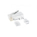 CablesDirect Cat 6 RJ-45 Plug (100pack) RJ45 Transparente - Conector (RJ45, Transparente, Oro)