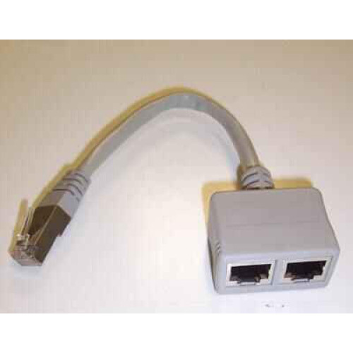 PRO SIGNAL - Economizador de cable Ethernet Cat5 STP RJ45 macho a 2 conectores hembra