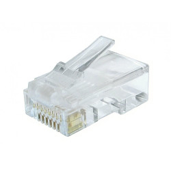 Cables Direct RJ45-50 Micron wire connector Transparent
