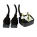 2m UK Plug to 2x C13 Mains Splitter Cable