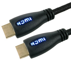 StarTech.com Xclio 5m Cavo HDMI con Ethernet - Intrecciato Cavo/Oro Connettori/LED Blu