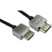 Pro Signal High Speed 4K UHD HDMI-Kabel mit Ethernet, Stecker auf Stecker, superdünn, vergoldete Blinkstecker, 1 m Schwarz