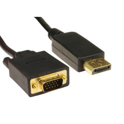 CablesDirect DisplayPort/VGA, 5m DisplayPort VGA [D-Sub] Black