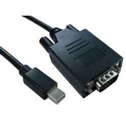 CablesDirect Mini DisplayPort - VGA,1m Mini DisplayPort VGA [D-Sub] Black