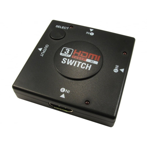 NEWlink - Interruptor conmutador HDMI de 3 puertos, selector 3 x IN a 1 x Out.