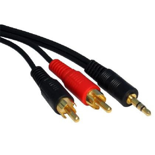 Cables Direct 10m 3.5mm Stereo to Twin RCA Audio Cable