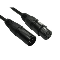 Cables Direct 2XLR-BK120 cavo audio 20 m XLR [3-pin] Nero (CDL 20m 3 Pin XLR M to F Black)