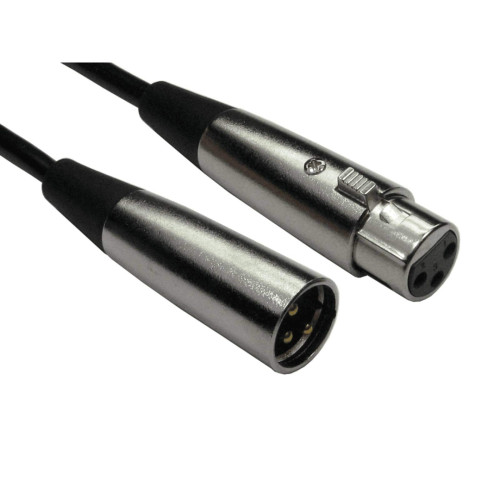 Newlink Lot de 10 câbles XLR mâle vers femelle 3 broches Connecteurs argentés