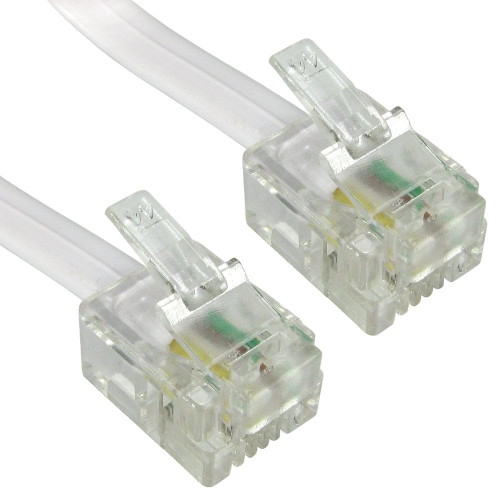 Cables Direct 30m RJ-11 to RJ-11 Modem Cable in White