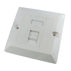 Oshin RJ45 Faceplate Wall Socket Cat6 Ethernet Single Gang 1 Port with Keystones