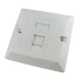 Oshin RJ45 Faceplate Wall Socket Cat6 Ethernet Single Gang 1 Port with Keystones