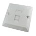 Oshin RJ45 Faceplate Wall Socket Cat6 Ethernet Single Gang 1 Port with Keystones