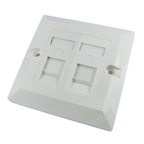 Scan Single Gang, Dual Port Cat 5E Faceplate
