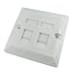 Scan Single Gang, Dual Port Cat 5E Faceplate