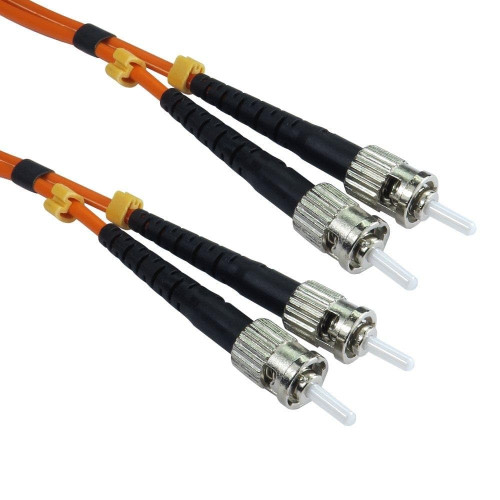 Cables Direct 0.5m ST-ST Cable de Fibra optica 0,5 m OFC Naranja - Cable de Fibra óptica (0,5 m, OFC, ST, ST, Male Connector/Male Connector, Naranja)