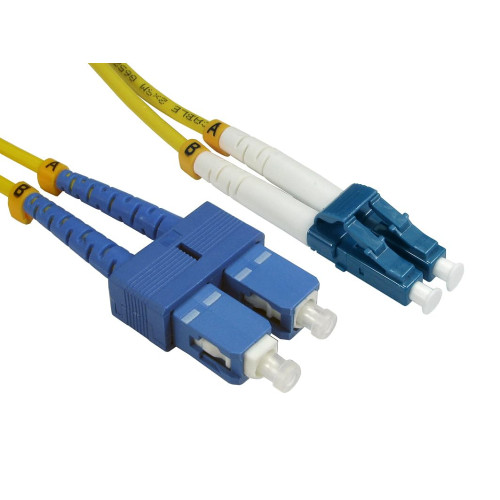 CablesDirect FB2S-LCSC-020Y cable de fibra óptica 2 m 2X LC 2X SC Amarillo