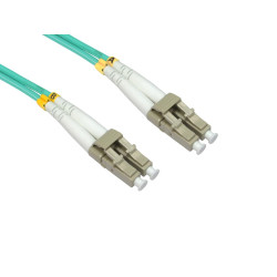 10M LC-LC OM4 FIBRE CABLE - AQUA