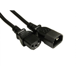 Scan 5m Kettle Lead Extension C13 to C14 Power Cable/Connector Black