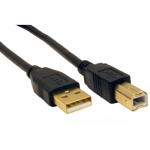 Cables Direct - Cable USB 2.0 AM-BM (5 m, USB 2.0, AM-BM, USB A, USB B, 2.0, Male connector/Male connector, Negro)