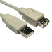 Cables Direct 1.8m USB 2.0 Extension Cable in Beige