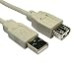 Cables Direct 1.8m USB 2.0 Extension Cable in Beige